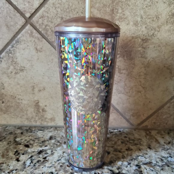 Starbucks Korea 2022 SS Gold calidoscope cold cup 710ml / 24oz 2022 New Tumbler. - Picture 1 of 4